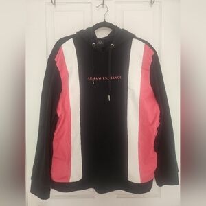 Armani Exchange coat, size L, black, pink, white